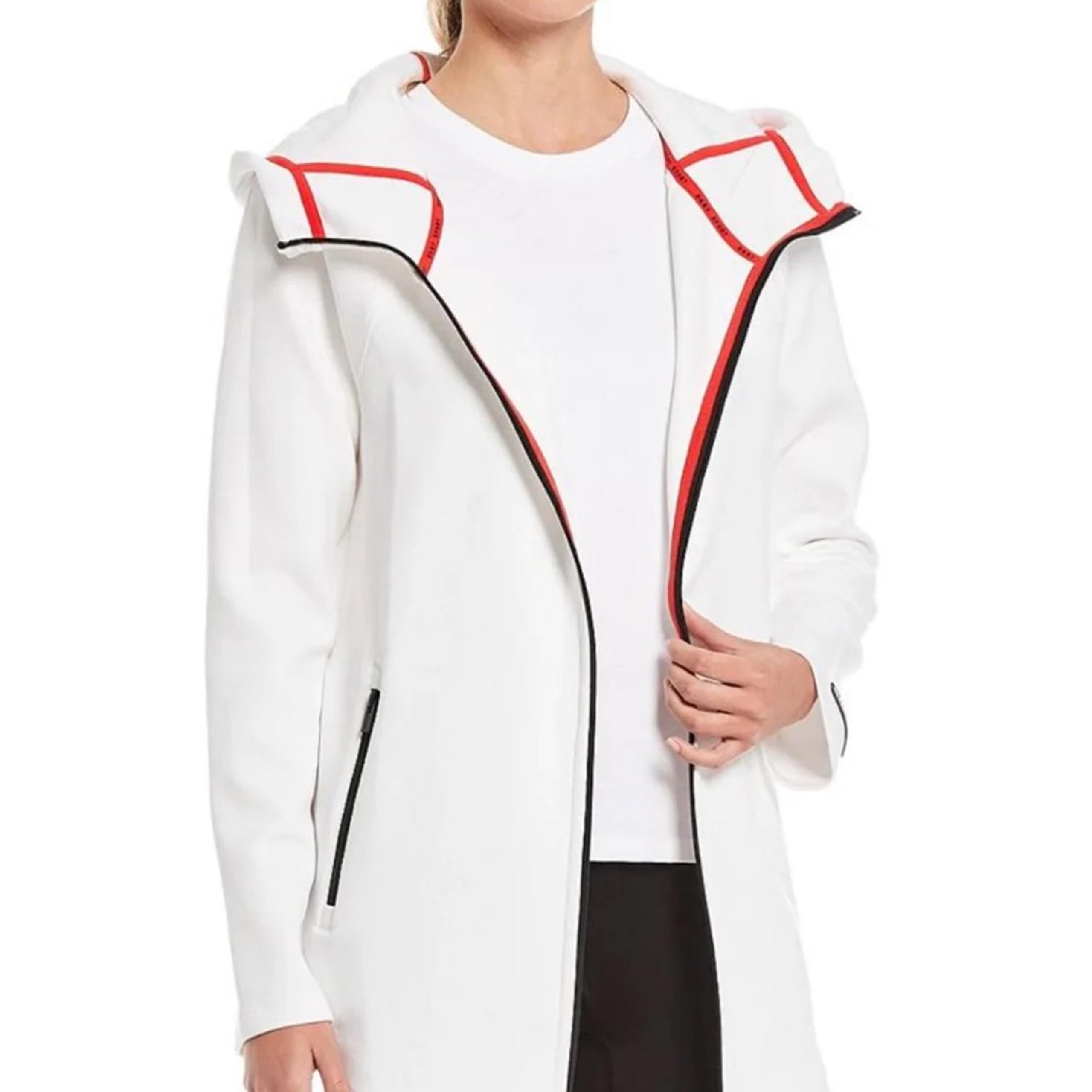 DKNY white Sport Hooded Long Sleeve Zip Jacket Size medium , new collection  Sup