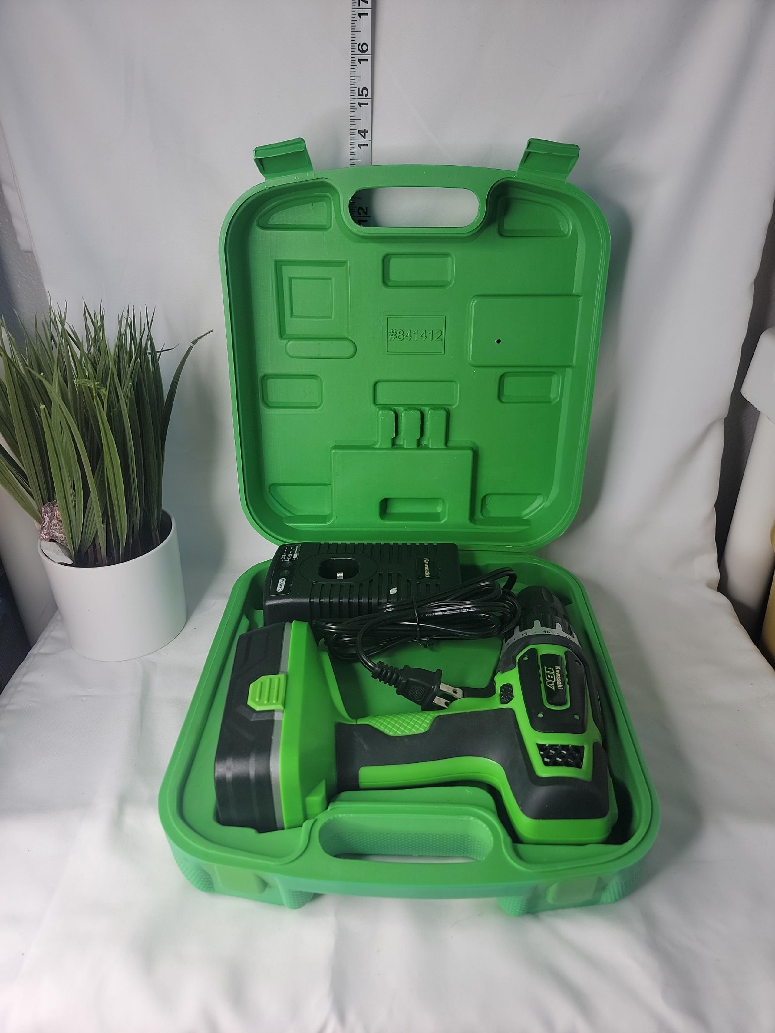 18V Kawasaki Battery Drill w/ charger & case