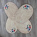 Vintage Set of 4 NWT Woven Embroidered Flowers Oval Placemats 13” x 19”