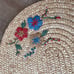Vintage Set of 4 NWT Woven Embroidered Flowers Oval Placemats 13” x 19”