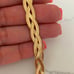 Braided Twisted Gold Plated Herringbone Snake Necklace Matching Bracelet Set