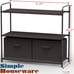 3-Tier Closet Storage with 2 Drawers, Brown