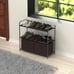3-Tier Closet Storage with 2 Drawers, Brown