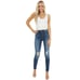 Sneak Peek Jeans Women's 9/29 High Rise Button Fly Distressed Whiskers Denim NEW