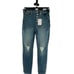 Sneak Peek Jeans Women's 9/29 High Rise Button Fly Distressed Whiskers Denim NEW
