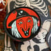 Beat And Banged Vintage Kirchhof Halloween Litho Tin Witch Noise Maker