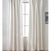 New Anthropologie Luxe Linen Blend Blackout Curtain Window Panel White 50x84