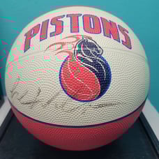 DETROIT PISTONS Baden Men's NBA Basketball Ball Red White Blue Ben Wallace
