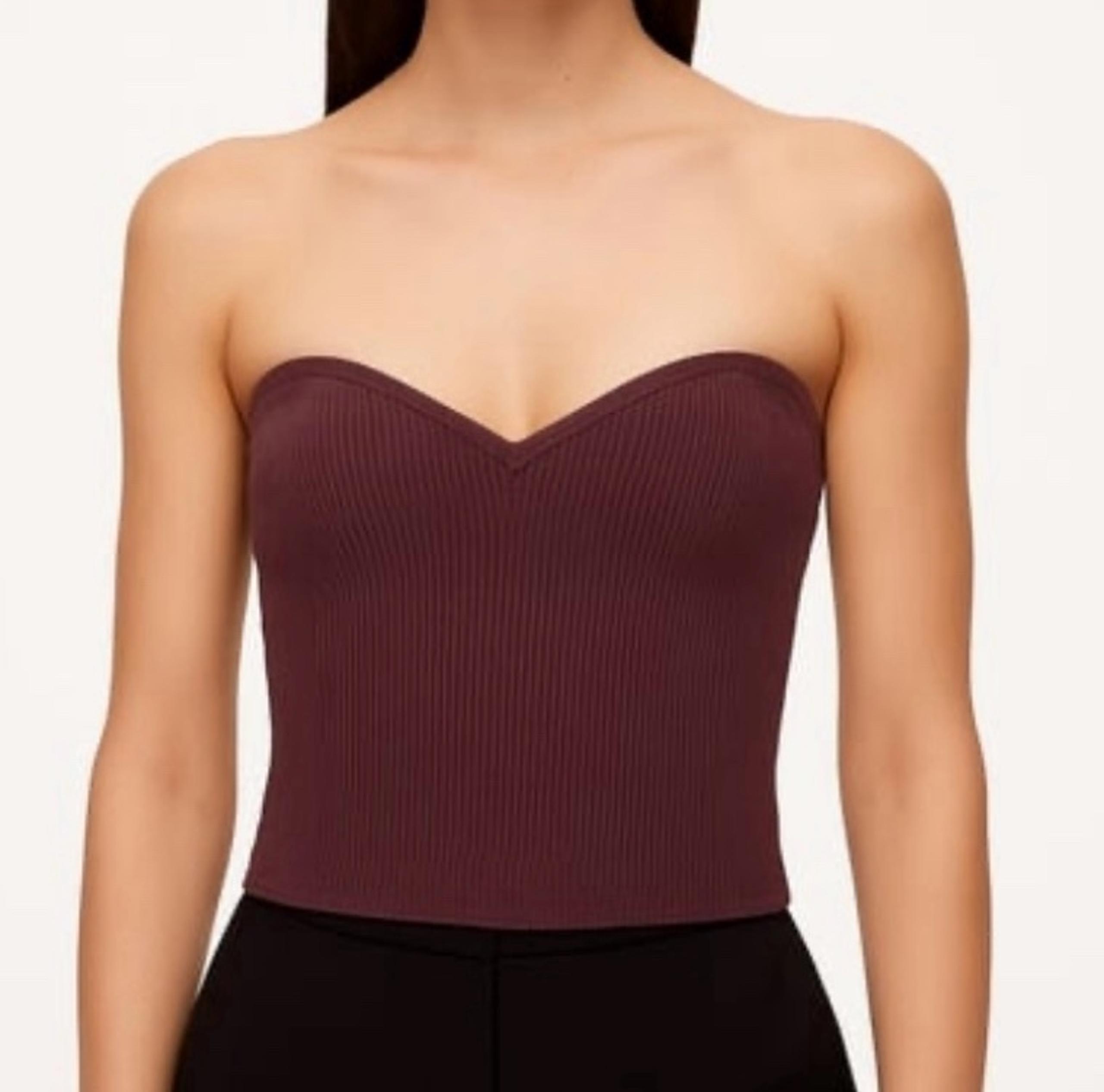 Aritzia Babaton Sculpt Knit Sweetheart Tube Top