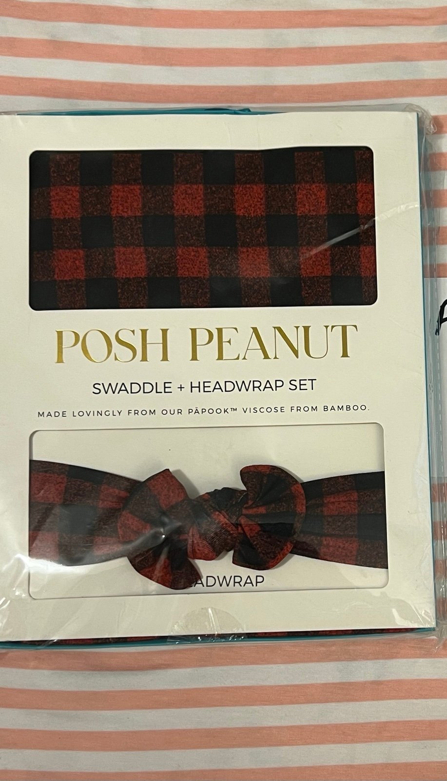 Posh Peanut Grayson Swaddle and Headband Set NEW