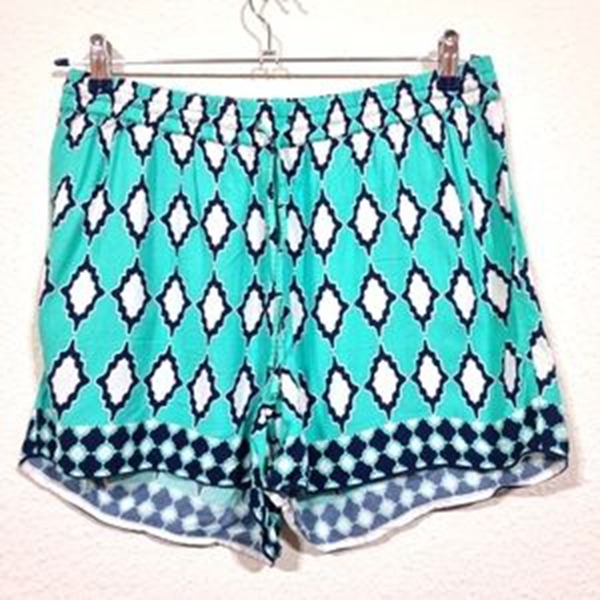 Women's Crown & Ivy Super Soft Teal Designed Shorts