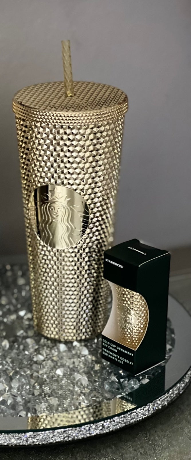 Starbucks gold studded