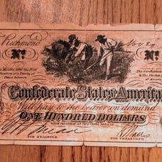 Note100 US Confederate currency