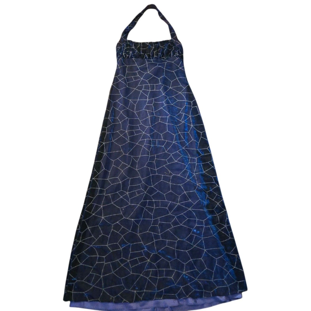YTG ZUM ZUM By Niki Livas 13/14 Gown Dress Whimsygoth Metallic Union Satin