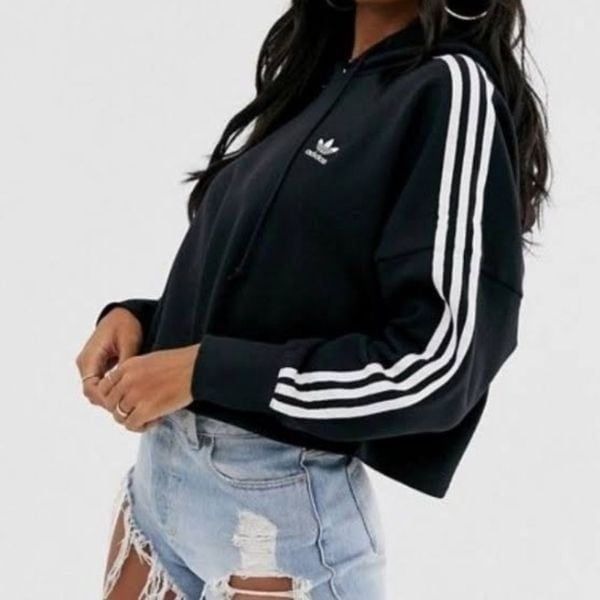 adidas ADICOLOR CLASSICS CROP HOODIE size S