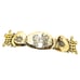Vintage Large Scooter Paris Hair Clip Barrette GoldTone Etruscan Style 3.75”