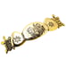 Vintage Large Scooter Paris Hair Clip Barrette GoldTone Etruscan Style 3.75”