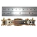 Vintage Large Scooter Paris Hair Clip Barrette GoldTone Etruscan Style 3.75”