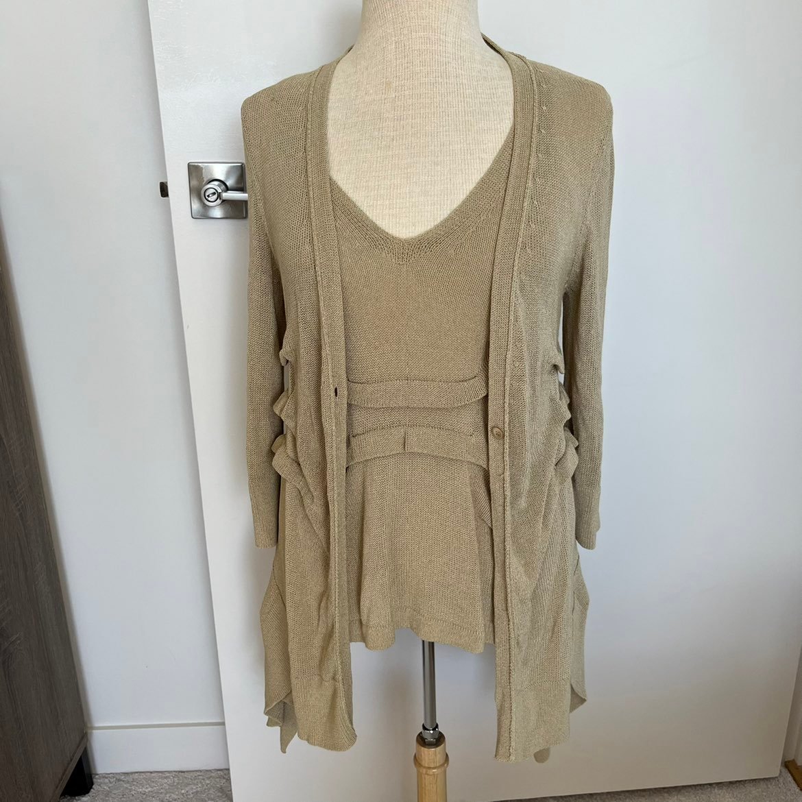 Donna Karan Tank & Cardigan Set