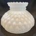 Clear Satin Frosted Beaded Quilted Diamond Hurricane Kerosene Oil Lamp Shade