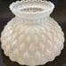 Clear Satin Frosted Beaded Quilted Diamond Hurricane Kerosene Oil Lamp Shade