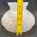 Clear Satin Frosted Beaded Quilted Diamond Hurricane Kerosene Oil Lamp Shade