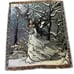 Nene Thomas Winter Fairy Owl Fantasy Art Tapestry Throw Blanket Approx 60 x50