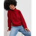 American Eagle Women's Size XS Long Sleeve Ribbed Mock Neck Sweater Red NWT