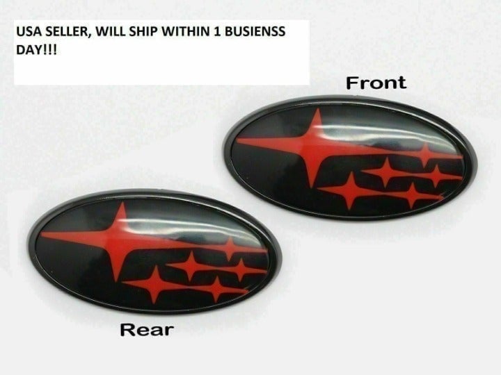 2015+ subaru wrx sti front & rear badge