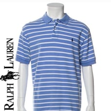 POLO RALPH LAUREN Stripe Logo Knit Shirt EUC