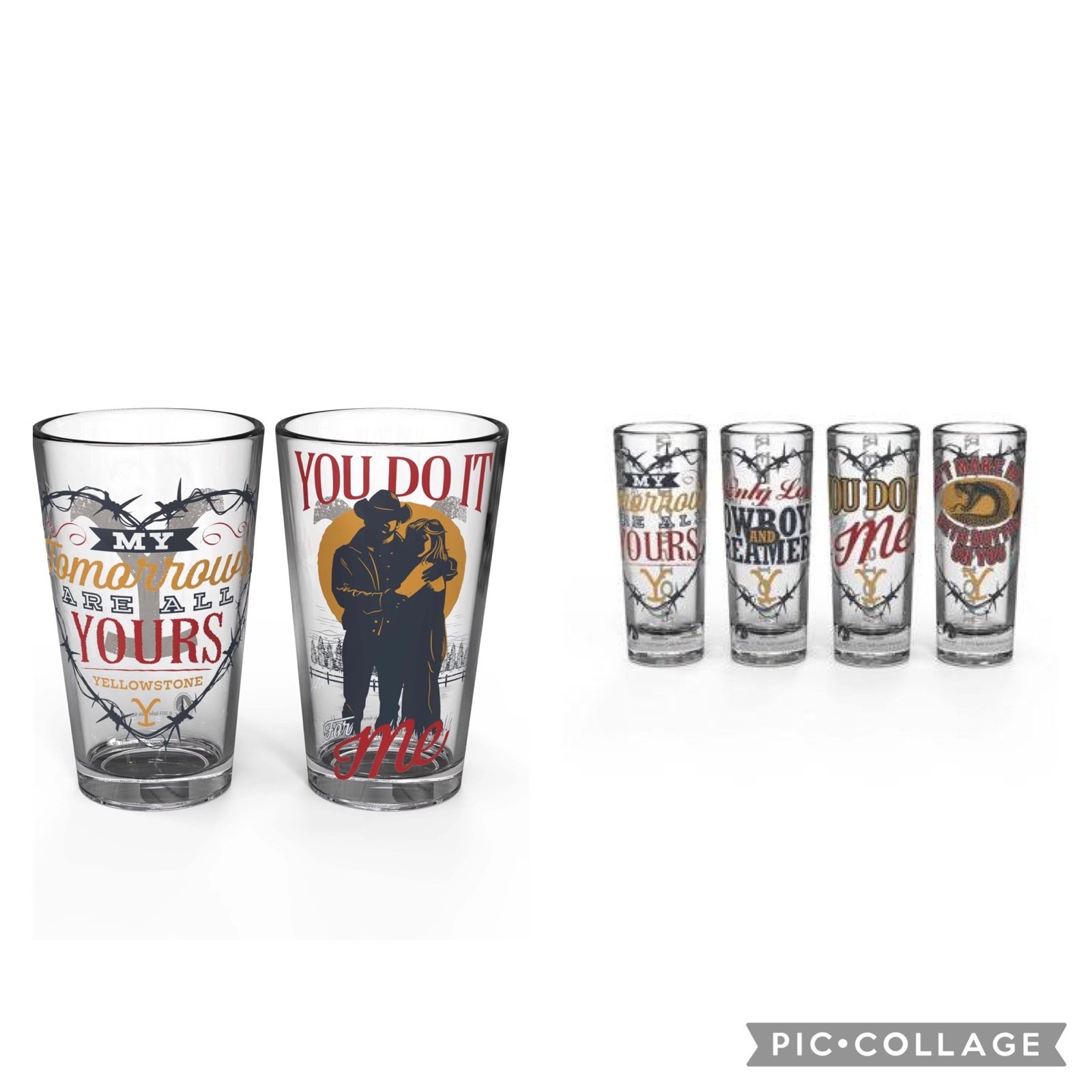 Nwt Yellowstone ZAK cups and shot glasses
