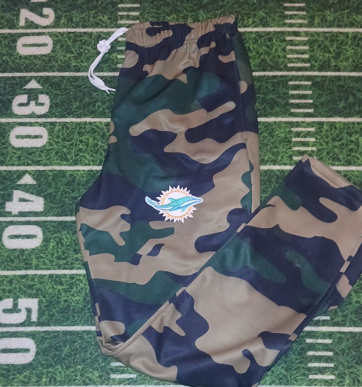 Miami Dolphins Men's Army Camo Dri Fit Poly Performance Joggers Sweatpants..prod