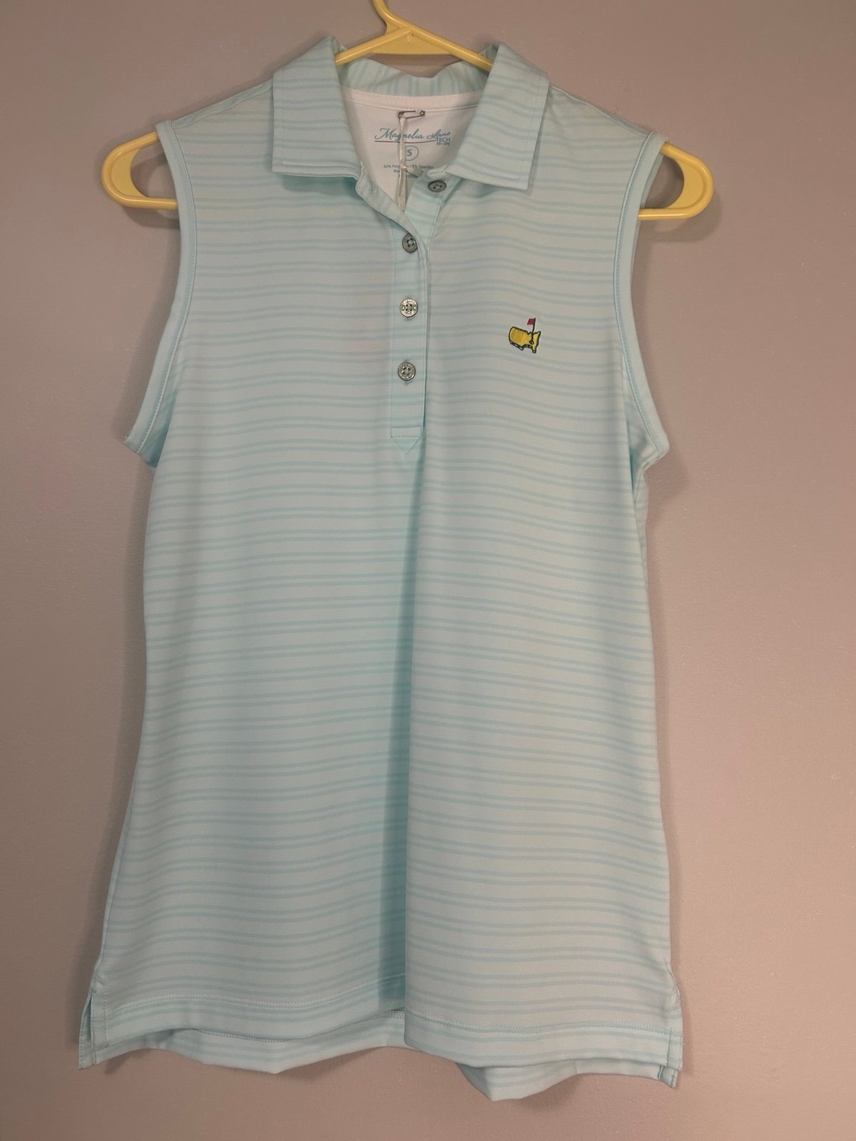 NWT Women’s Masters Striped Sleeveless Polo Shirt, Size S