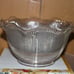 Clear Lead Glass Basket cut ridged Edge Floor Light Shade Globe 1930-1940