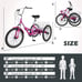 MOONCOOL Pink Adult Folding Tricycle 7 Speed 20/24/26 Inch Adult Tricycle