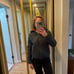 Samantha Sipos herringbone pattern leather bomber jacket