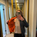 Samantha Sipos herringbone pattern leather bomber jacket