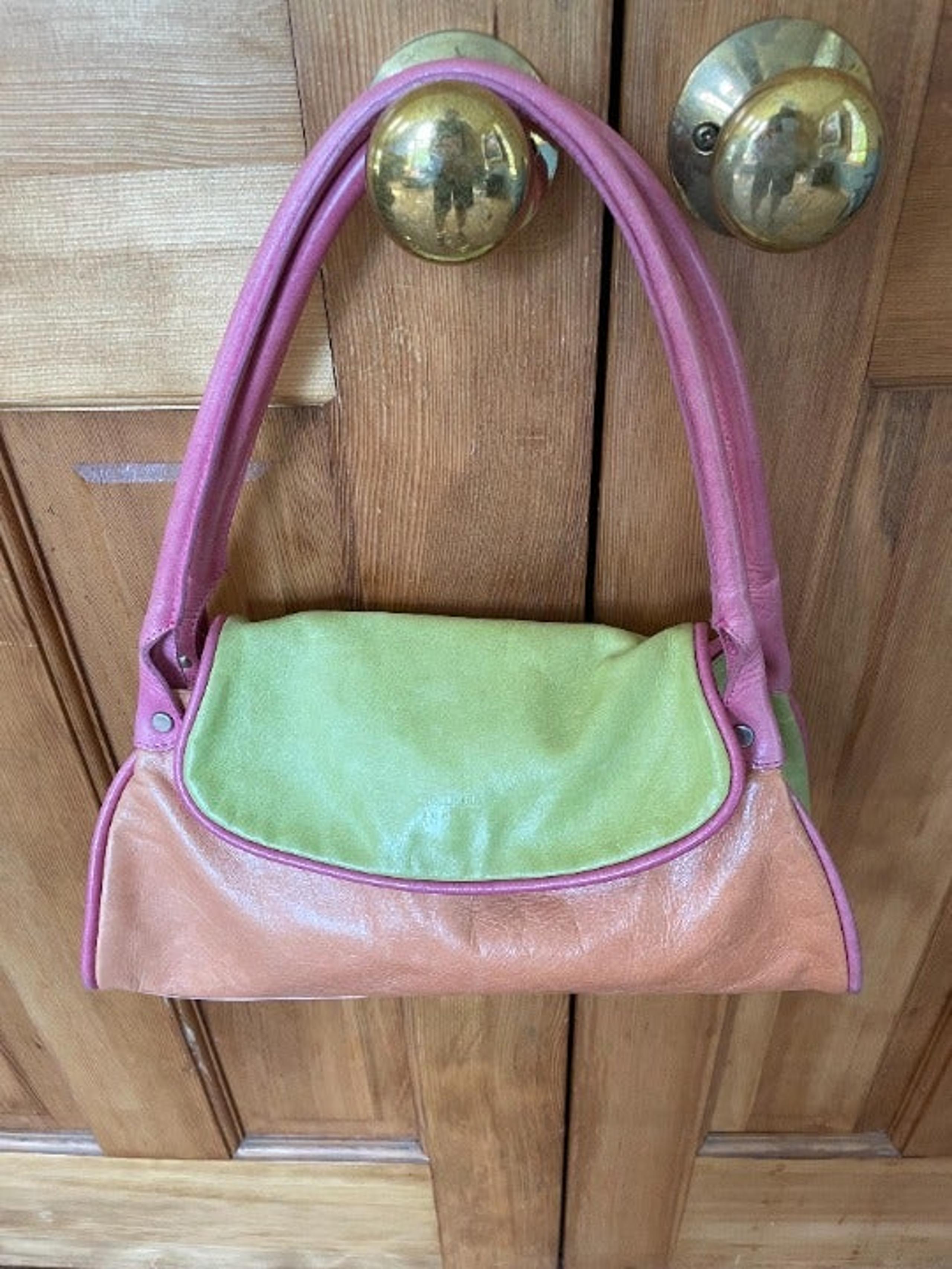 Claudia Firenze Summer Colors Flap Satchel Leather Bag