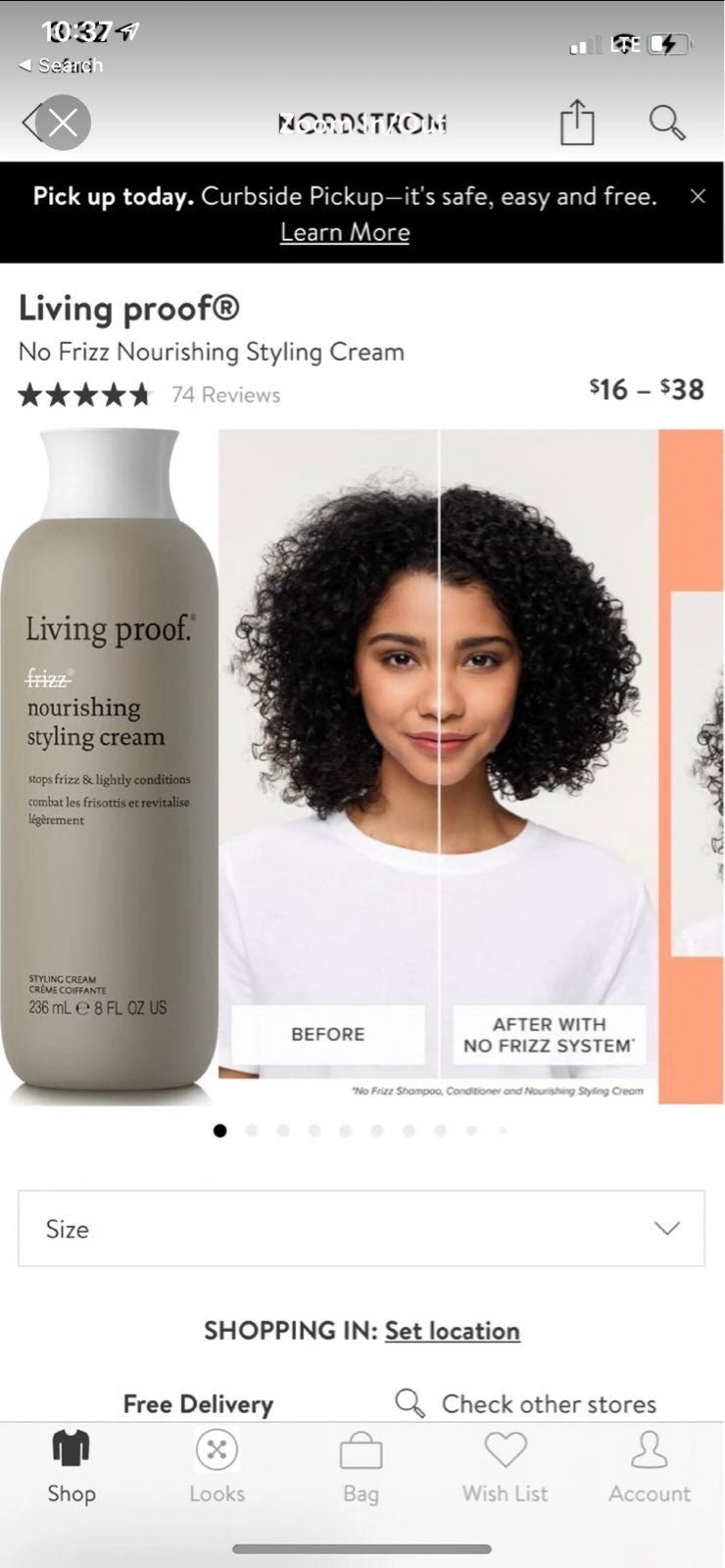 JUMBO Size 8 oz Living Proof Nourishing Styling Cream anti frizz smoothing hair