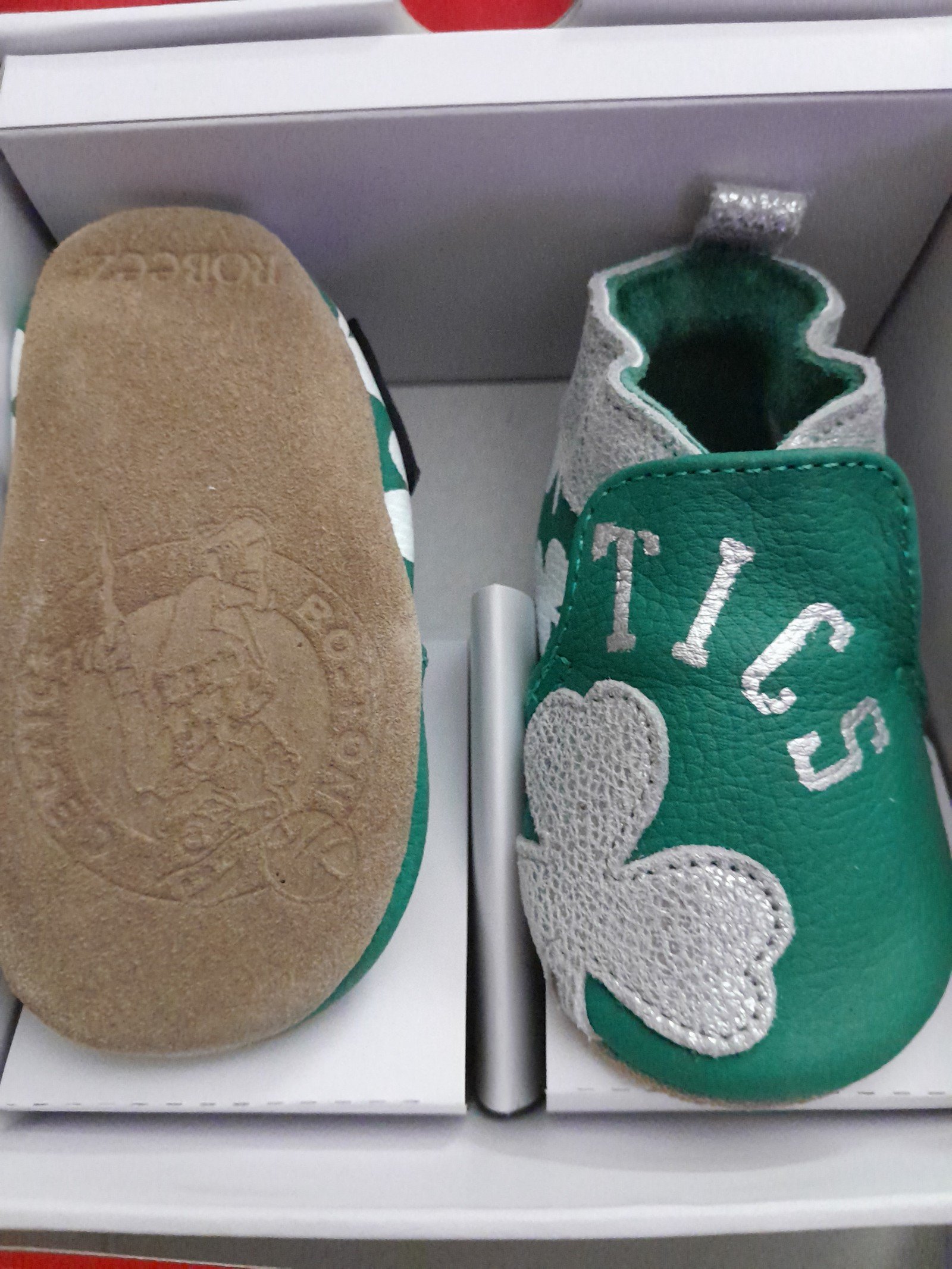 Celtics NBA robees soft sole fits 0 to 6 months