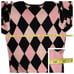 Victor Costa Occasion Embellished Harlequin Cardigan - Black/Pink - XS
