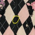Victor Costa Occasion Embellished Harlequin Cardigan - Black/Pink - XS