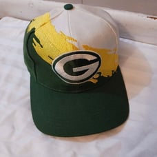 VTG 90’S LOGO 7 Green Bay Packers Splash Graphic Snapback Hat Rare Great Condit