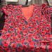 Revolve x House of Harlow 1960 Aja Red Poppy Floral Wrap Mini Dress Size Small