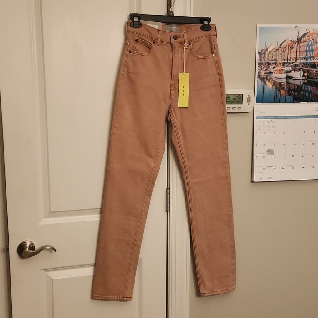 Everlane Slim Leg Jeans in Clay Pink Color Size 23 (US 00) NWT