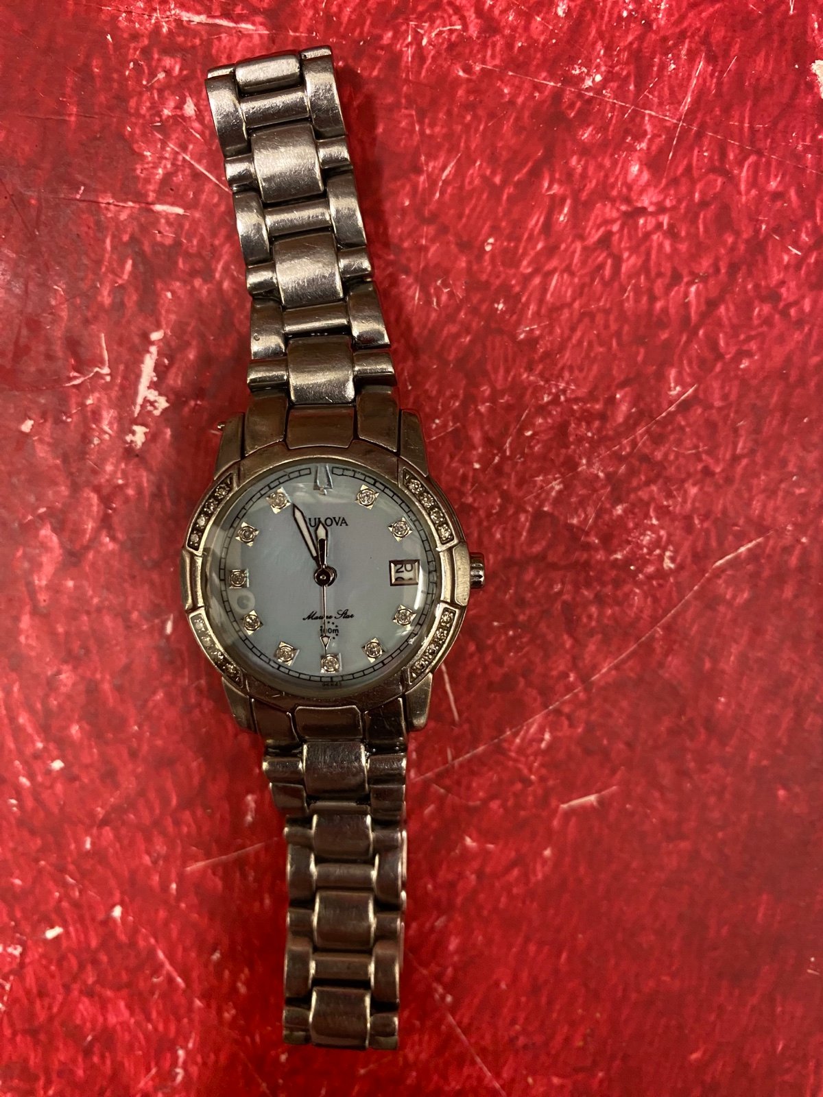 Bulova Women's Marine Star 26 Diamond Watch C876792 Mother of Pearl