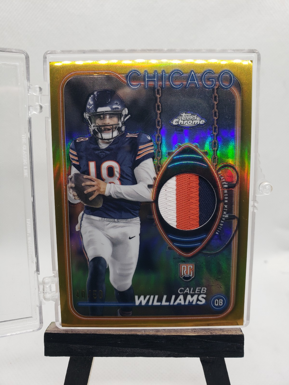 2024 Topps Chrome - Rookie Relics Caleb Williams #CRR-CW (MEM, RC) /50