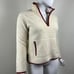 Marine Layer Womens Size XL Sherpa Corbet in Natural Rosewood Pullover Sweater