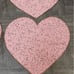 NEW 4 PINK GOLD BEADED HEART CHARGERS PLACEMATS VALENTINE