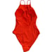 Andie Swimwear Asbury Ribbed One Piece Swimsuit Sz Large Womens Orange High Neck